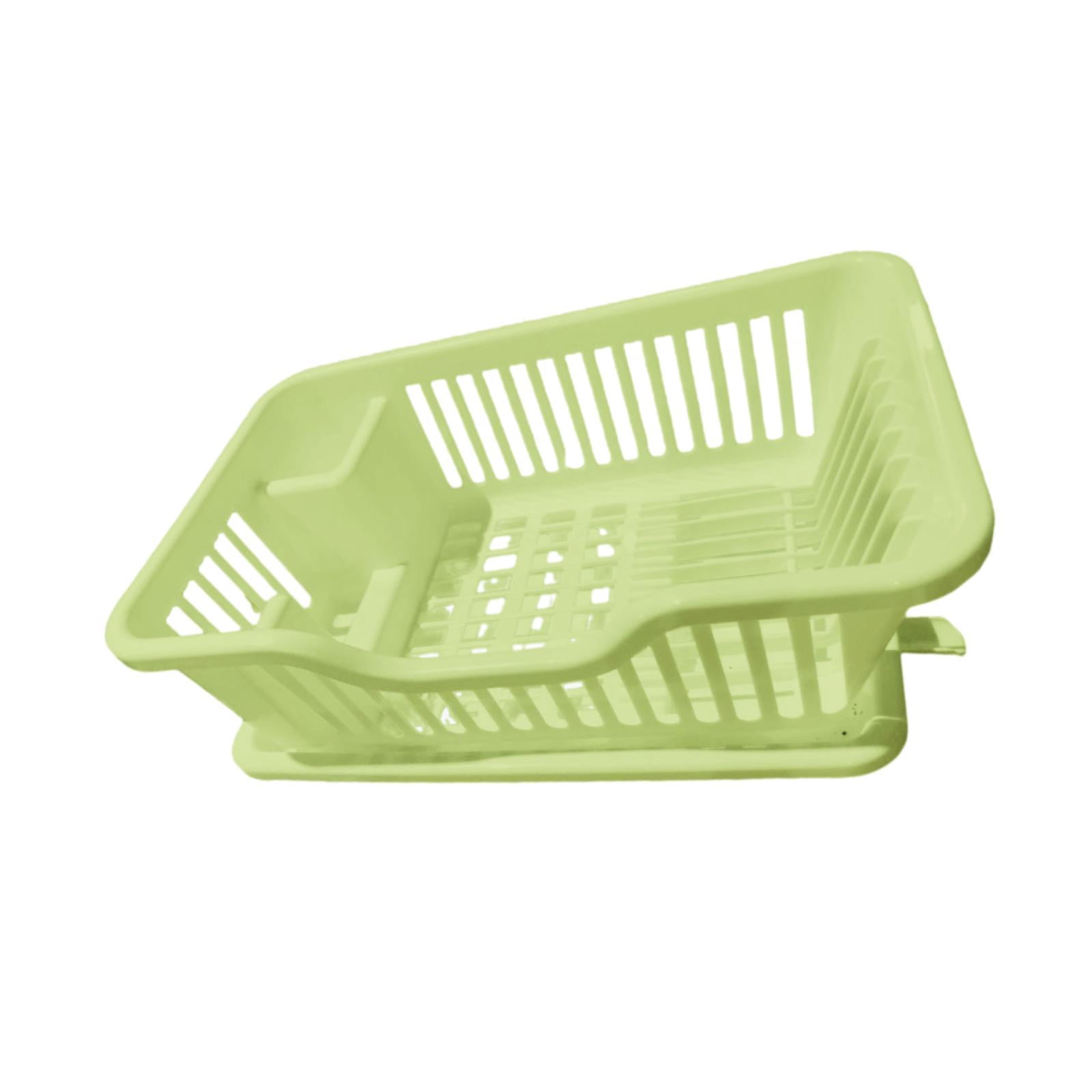 Fiocias Cutlery Holder And Dish Drainer Organizer for Kitchen Utensils, Storage Solution Light Green