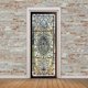 thumbnail image 2 of 1 Set Door Stickers PVC 3D Retro Floral Pattern Door Sticker Home Decor for Dormitory, 2 of 5
