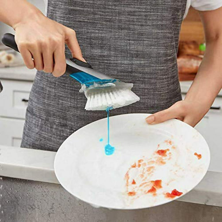  OXO Good Grips Soap Dispensing Durable Dish Scrub : Health &  Household