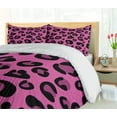 thumbnail image 5 of Ambesonne Hot Pink Duvet Cover Sets, Leopard Animal Skin, 2-King, Fuchsia Black Pink, 5 of 7