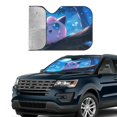 thumbnail image 4 of Windshield Sun Shade Foldable Car Front Window Sunshade For Car Suv Trucks Vans - Best Heat Shield Blocker Visor Cover Blocks Uv Rays And Keeps Your Vehicle Cool-Medium, 4 of 5