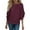 Wine, variant on SHITINN Womens Long Batwing Sleeve Boat Neck Tunic Tops 2023 Fall Baggy Slouchy Pullover Sweaters Womens Short Sleeve Blouses Women's Clothing T Shirts for Women