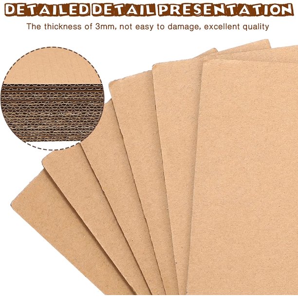 Large cardboard sheets 10 Sheets DIY Corrugated Sheets Blank Paperboard Thickened Double Sided