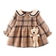 thumbnail image 1 of Vestido Para Niñas, Ropa Para Niñas Pequeñas, Falda A Cuadros De Verano Para Niños Pequeños, Vestido De Moda De Manga Larga De Color Caqui Odeerbi  LM103-998, 1 of 8