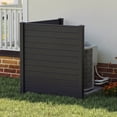 thumbnail image 2 of Costway Outdoor PVC Privacy Panels 2-Pack Picket Fence with 3 Cuspidal Foot Stakes Black, 2 of 8