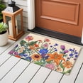 thumbnail image 4 of Watercolor Flowers Front Door Rugs 2x3 ft Plant Farmhouse Yellow Gradient Small Rug for Entryway Non Slip Washable Bathroom Door Mat Absorbent Floor Mat for Indoor Entrance, 4 of 9