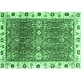 thumbnail image 1 of Ahgly Company Indoor Rectangle Oriental Emerald Green Traditional Area Rugs, 4' x 6', 1 of 4