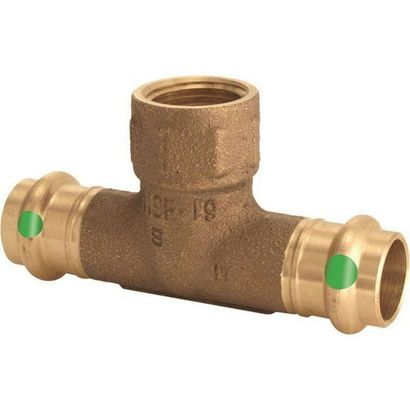 Viega Tee, Bronze, Press-fit 2", 2", FNPT 1/2" 79790