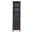 thumbnail image 3 of ivinta 5-Tier Tall Bookshelf Bookcase with Adjustable Shelf, Freestanding Wood Display Shelf for Living Room, Bedroom, Home Office, Dark Brown, 3 of 9