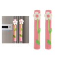 thumbnail image 4 of 2x Algodón Hogar Frigorífico Refrigerador Manija Cubierta Protector De Huellas Dactilares Rosa Sunnimix cubierta de la manija del refrigerador, 4 of 8