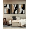 thumbnail image 5 of Drsoum Large Black Abstract Wall Art 24x36in3pcs Black Framed Modern Minimalist Painting Decor Graffiti Artwork, 5 of 8