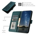 thumbnail image 5 of Allytech Slim Wallet Case for Google Pixel 7 Pro, [Embossed Pattern PU Leather] [ Card Slots & Cash Pocket & Magnetic Clasp], Kickstand Shockproof Anti-Scratch Protective Fashion Case, Darkgreen, 5 of 6