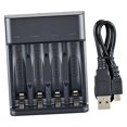 thumbnail image 3 of Cargador de batería USB con alta corriente de carga, 4 ranuras de carga con indicador, carga rápida, construcción robusta, función de carga rápida, US, 3 of 9