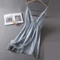 thumbnail image 3 of Camisón de encaje para mujer, ropa de dormir Sexy con tirantes, lencería de satén sedoso, ropa de dormir para el hogar, Verano, 3 of 5
