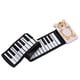 thumbnail image 1 of Piano electrónico portátil plegable K5 con diseño de tigre - 49 teclas de silicona, 8 tonos y 6 canciones demo, batería recargable de 360mAh, efectos de eco y vibrato, salida de audio para, 1 of 6