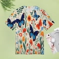 thumbnail image 4 of Watercolor Butterfly T Shirts Basic T-Shirt Short Sleeve Ladies Tee Shirt Summer Graphic Clothing, 4 of 6
