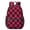 Red and Black, variant on Red and Black Checkered Pattern 17" School Backpacks for Teens,Waterproof Oxford Fabric,S-Shape Padded Straps for School,Travel,Hiking,Camping