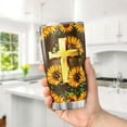thumbnail image 5 of Christian Coffee Tumbler Sunflower Travel Mug With Lid Birthday Gifts For Women Adults Friends Grandma Insulated Cups Inspirational Quotes Stainless Steel Tumblers Hot And Cold, 5 of 6