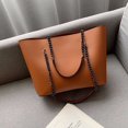 thumbnail image 1 of LHSHID Large Capacity Fashion Shoulder Bags For Women Chains PU Leather Handbag Totes Luxury Top-handle Travel Bag bolsa feminina, 1 of 6