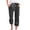 Black, variant on Ohufall Capris Pants For Women, Capris For Women, Casual Summer Cotton Linen 3/4 Pants Wide Leg Capris Lightweight Baggy Cropped Lounge Trousers