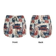 thumbnail image 3 of Pofeuu Marine Sailing Print Women's Athletic Shorts Running Workout Shorts Tummy Control Quick Dry Gym Shorts with Pockets Double layer sports shorts-Medium, 3 of 7