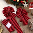 thumbnail image 5 of Dalrosia 4PCS Christmas Cabinet Ribbon Bows Red Black Buffalo Plaid Door Ribbons and Bows Decoration Classic Long Checkered Ribbon for Xmas Holiday Wedding Home Wall Tree Wreath Craft, 5 of 5
