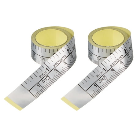 Uxcell 60 Inches Adhesive Backed Tape Measure, Inch/Metric Scale for Workbench, 2 Pieces