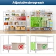 thumbnail image 4 of REIBII 55.5"W Wire Shelving 5 Tier Adjustable Metal Storage Shelves for Garage Pantry Kitchen, 18"D x 71"H,3200lbs Capacity,Silver, 4 of 8
