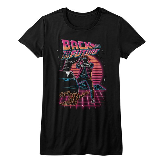 Back To The Future Synthwave Future Junior Women's T-Shirt