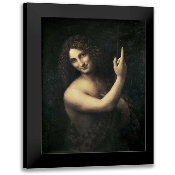 Da Vinci, Leonardo 12x14 Black Modern Framed Museum Art Print Titled - St John the Baptist