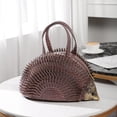 thumbnail image 2 of Bolso de mano con diseño creativo de apariencia de erizo con relieve de cocodrilo, tendencia de moda de Europa y Estados Unidos, bolso de mujer personalizado, 2 of 5