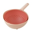 thumbnail image 1 of XWSHYW Cestas Cesta de Drenaje Giratoria de Plástico con Asa Cesta de Drenaje de Doble Capa Cesta de Almacenamiento de Frutas de Cocina, Lavabo para Lavar Verduras, Cesta de Drenaje, 1 of 2