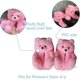 thumbnail image 4 of Zapatillas de oso de peluche para mujer, hogar, interior, suaves, antideslizantes, lindos zapatos de invierno cálidos, zapatillas de dibujos animados, 4 of 5