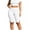 White, variant on JIA JIA SHUANG Athletic Shorts for Women Plus Size Yoga Shorts Stretchy High Waisted Summer Workout Shorts for Running Open Bottoms Shorts with Buttons XL-5XL