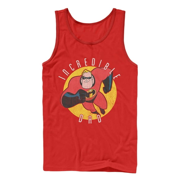 Men's The Incredibles Incredible Dad Tank Top Red Small