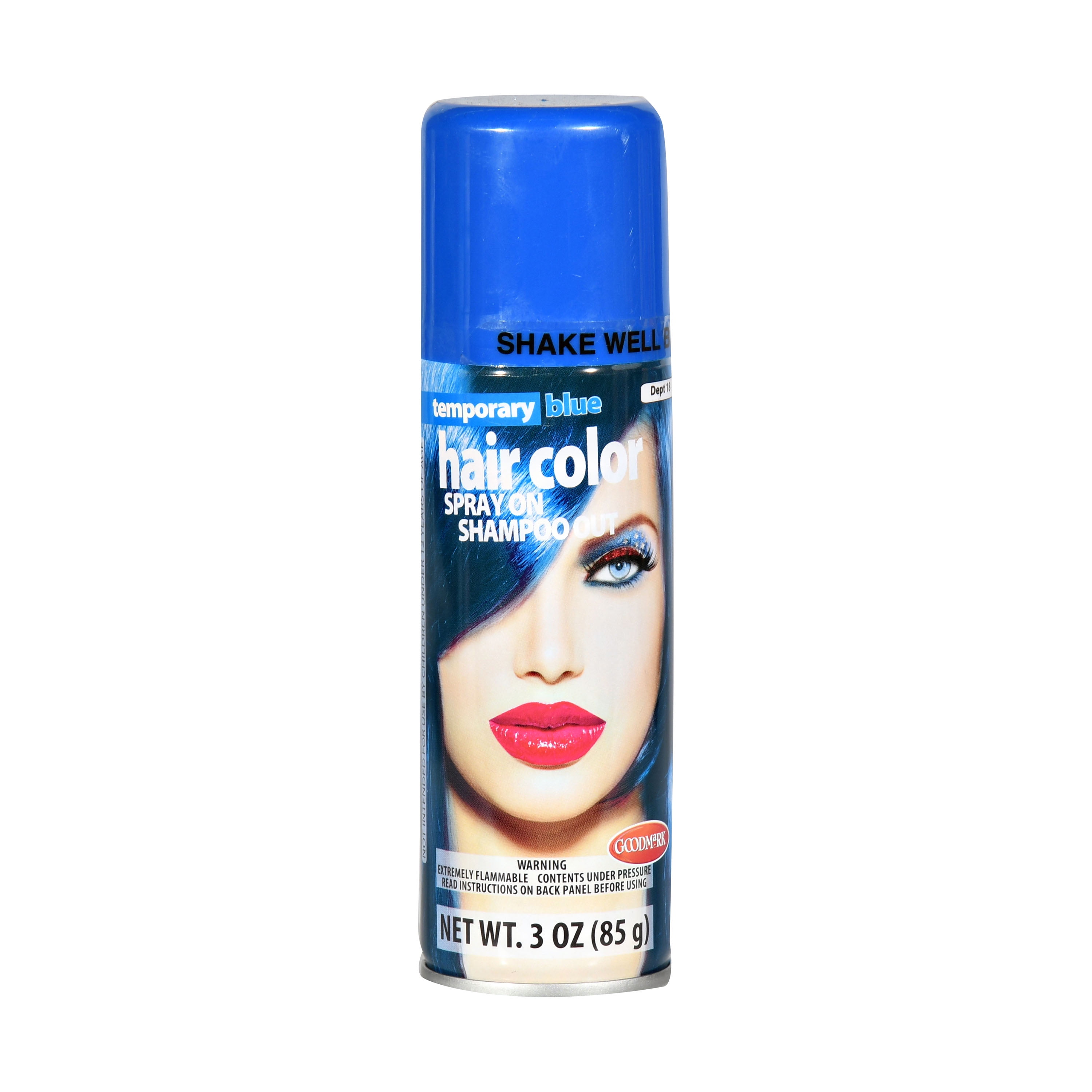Goodmark Halloween Temporary Hair Color Spray, Net Wt. 3oz (85g) is perfect  when you want to create a fun new look. Choose from a variety of colors ( colors sold separately). Hair Color