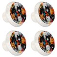 thumbnail image 2 of 4 Pcs Round White Knobs for Kitchen Cabinet Cupboard Dresser Bookcase Cartoon Cat Drawer Pulls Handles Home Decor, 2 of 8