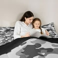 thumbnail image 5 of Homewish Brown Camouflage 3 Pieces Queen Comforter Set For Teens Adults Boys,Abstract Geometric Ultra Soft Bedding Sets,Geometric Camo Bedding Comforter Set,Super Cozy Room Decor,Reversible, 5 of 8