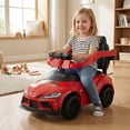 thumbnail image 4 of Costway Toyota Licensed Ride on Push Car with Parent-Control Handle Music Safety Guardrail Red, 4 of 10
