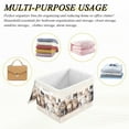 thumbnail image 7 of Cats White Storage Basket Foldable Laundry Basket Shelf Kids Toy Storage Container Organizer with Handles, 7 of 7