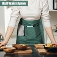 thumbnail image 6 of Unique Bargains Waist Apron Waist Aprons with Pockets Waiter Aprons for Women and Men Light Green 27.56"x19.69", 6 of 6