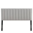 thumbnail image 4 of Light Grey Modern Channel-Tufted Headboard, Queen, 4 of 8
