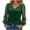 Green, variant on Women's Sequin Blouses Shiny Glitter Sheer Mesh V Neck Splice Sparkly Dressy Long Sleeve Loose Tunic Casual (Green, L)
