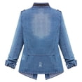 thumbnail image 4 of Veste en Denim Oversize à Chaîne pour Femmes et Dames, Grande Taille, Décontractée, avec Poches, 4 of 6