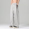 thumbnail image 2 of CONZONE Men's Baggy Sweatpants Wide Leg Sweat Pants for Men Trendy Elastic Waist Solid Y2K Streetwear Joggers Pant With Pockets, 2 of 8