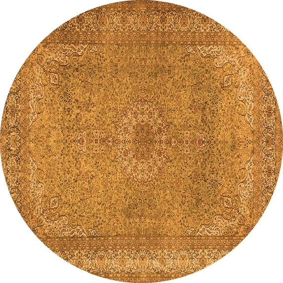 Ahgly Company Indoor Round Persian Orange Traditional Area Rugs, 5' Round