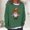 #040-Green, variant on Craaazy Halloween Shirts For Women Fake Two Piece Casual Crew Neck Long Sleeve pullover Halloween Print Tops Gifts