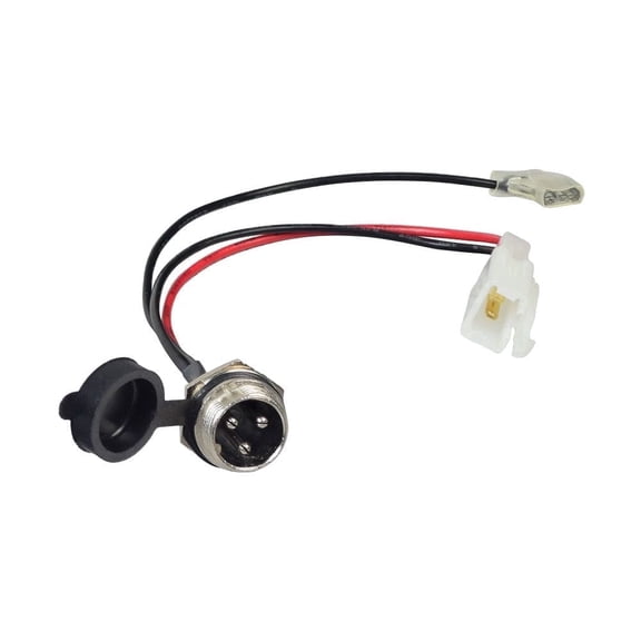 AlveyTech 3-Prong Charging Port with 3 Wires for Razor E100/200/200S/300S, MX350/400 & Crazy Cart DLX