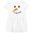 thumbnail image 3 of Inktastic Snowman Face Girls Toddler Dress, 3 of 5