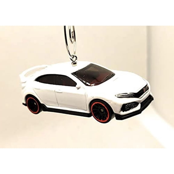 2018 Honda Civic Type R Christmas Ornament 1:64 White red Rims